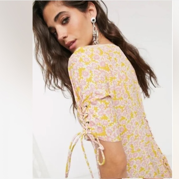 NWT Free People Laced Up Mini Dress in Femme Combo Size XS - Picture 4 of 12